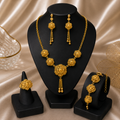 24K Gold-Tone Long Necklace & Earrings Set