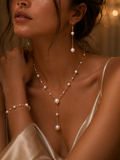 Imitation Pearl Necklace, Bracelet & Earrings Set