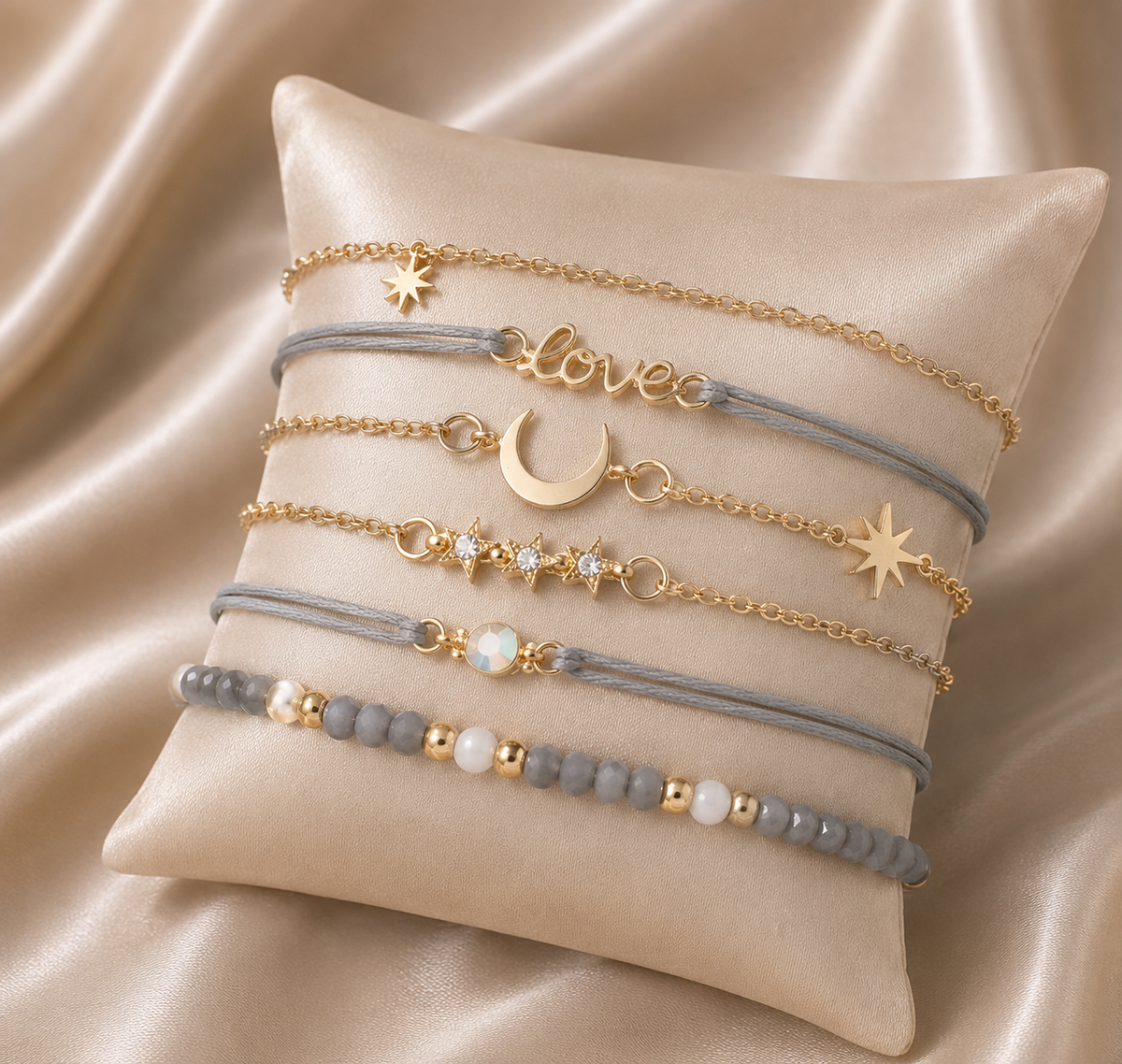 Boho Charm Bracelet Set (6 Pieces)