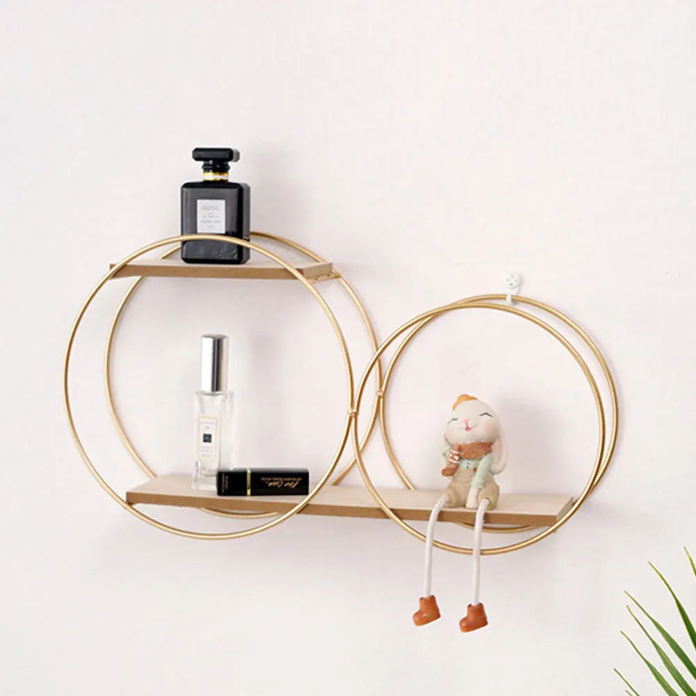 Circular Wall Shelf with Candle Holder