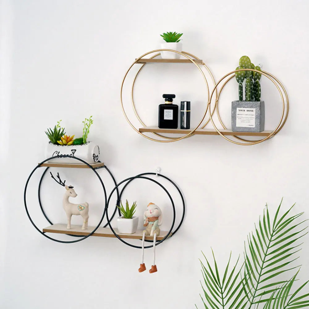 Circular Wall Shelf with Candle Holder