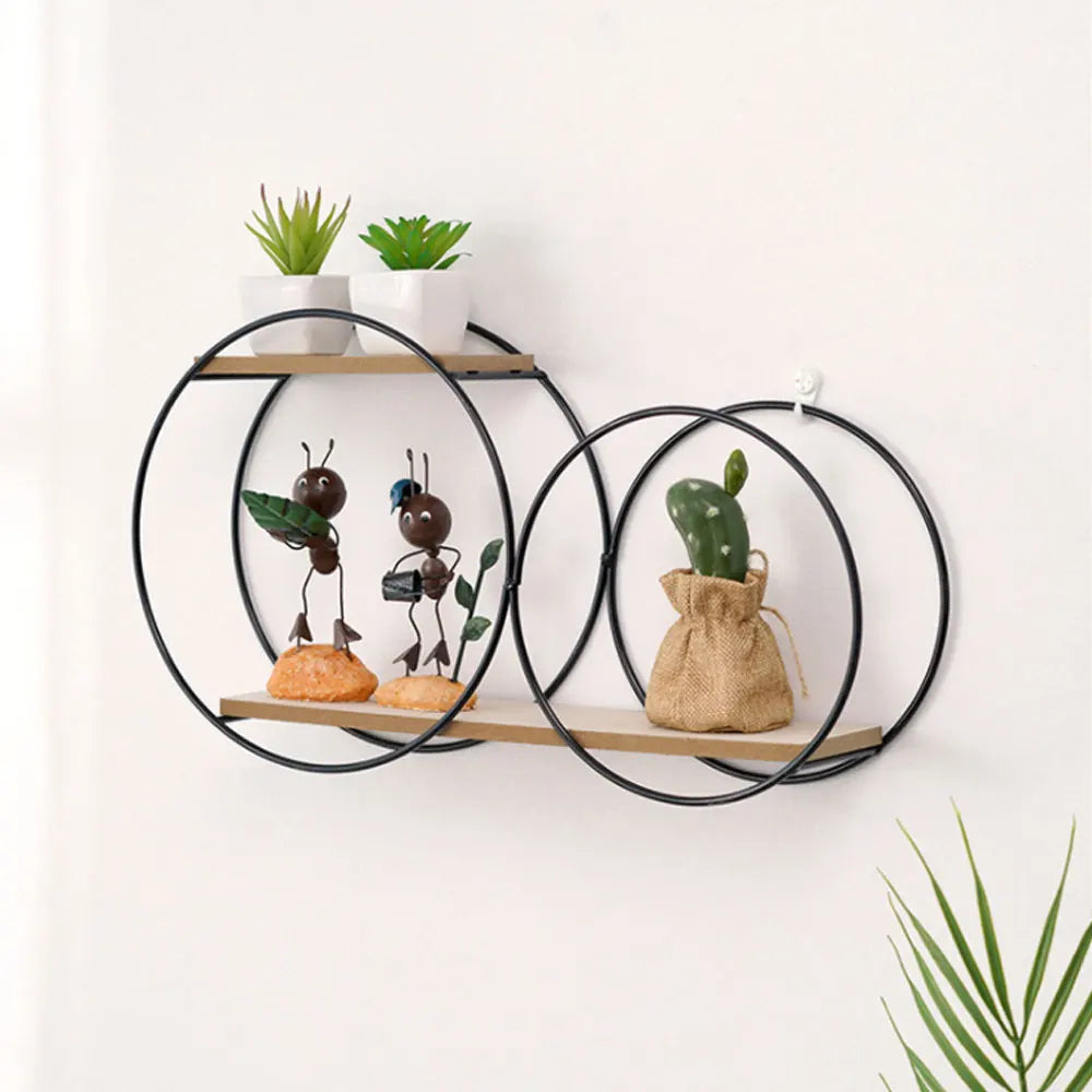 Circular Wall Shelf with Candle Holder