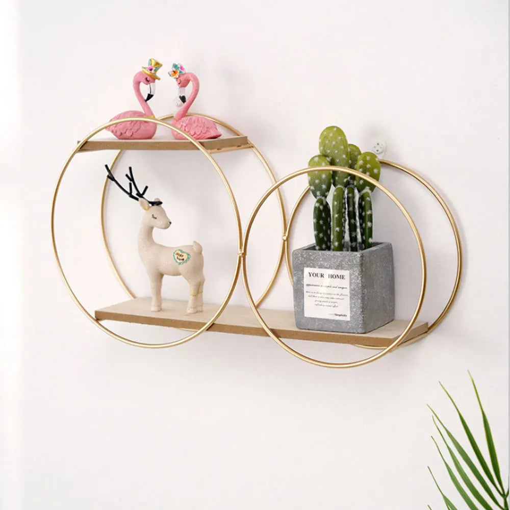 Circular Wall Shelf with Candle Holder