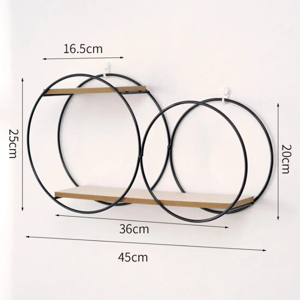 Circular Wall Shelf with Candle Holder