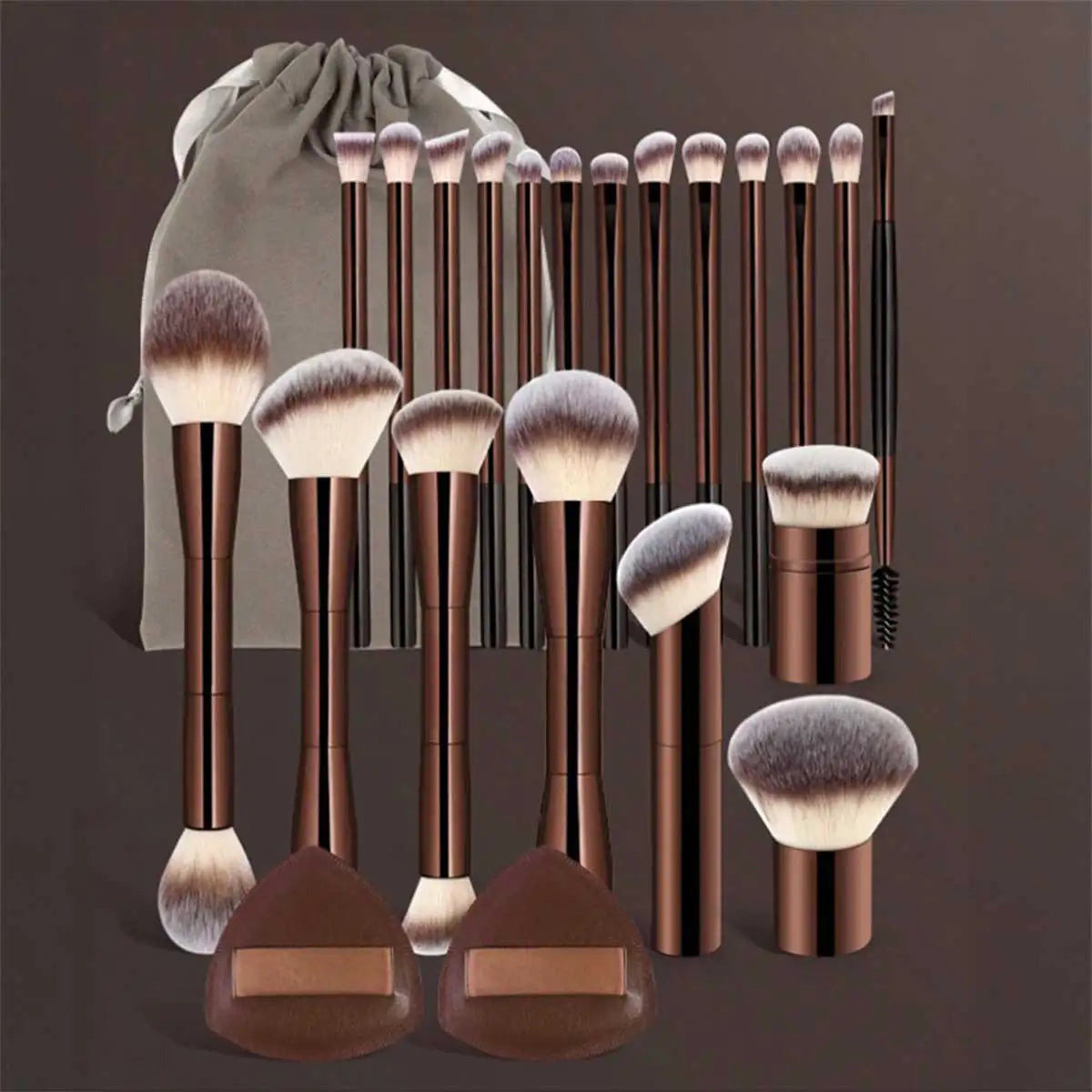 22-Piece Makeup Brush Set with Bag