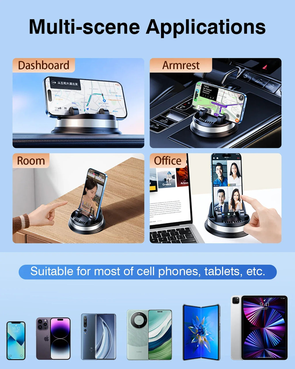 360° Car Phone & Tablet Mount