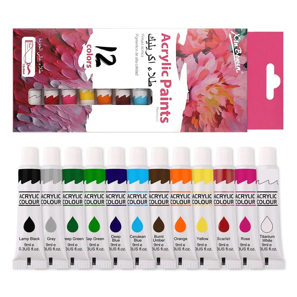 12-Color Acrylic Paint Set