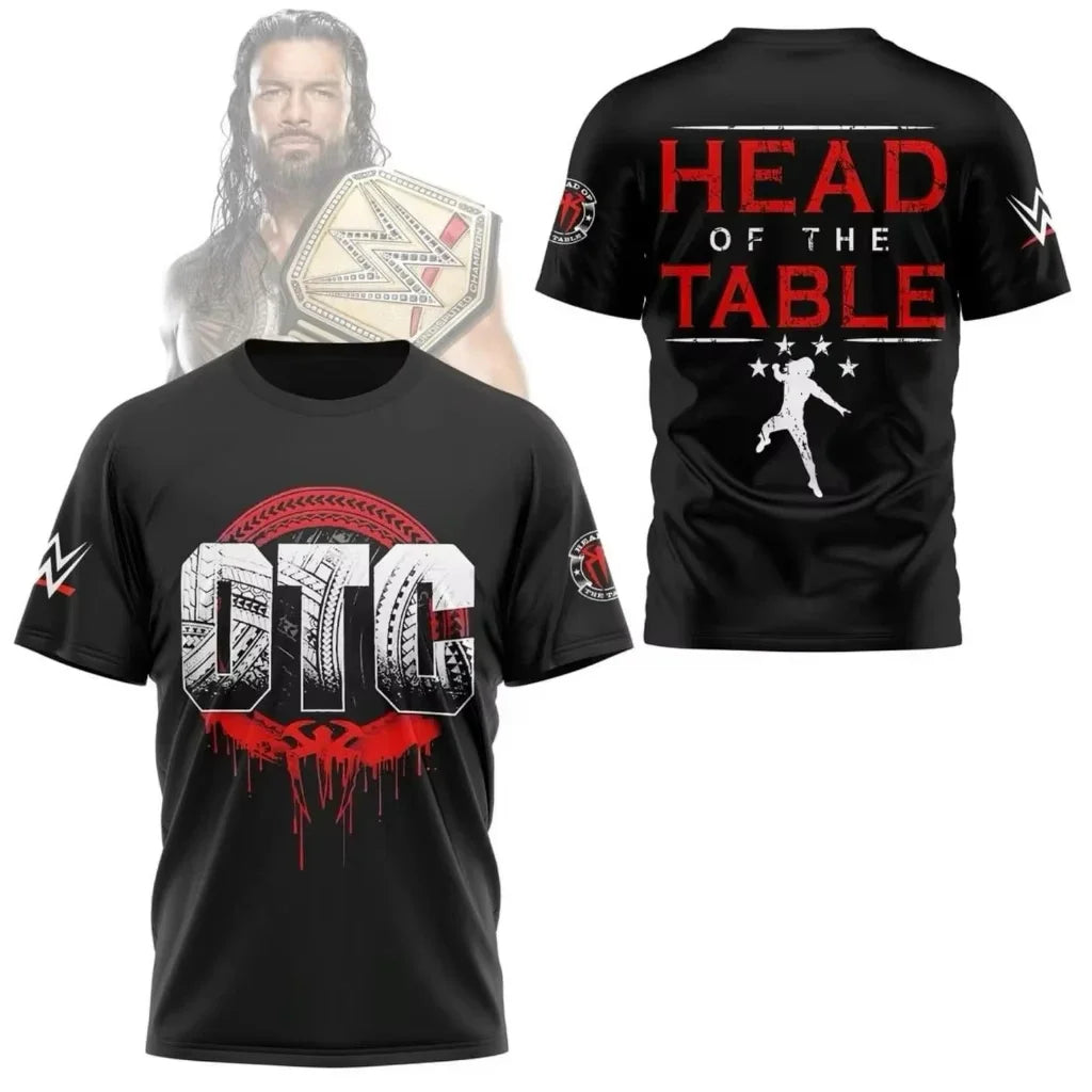 Athletic 3D-Print Streetwear T-Shirt