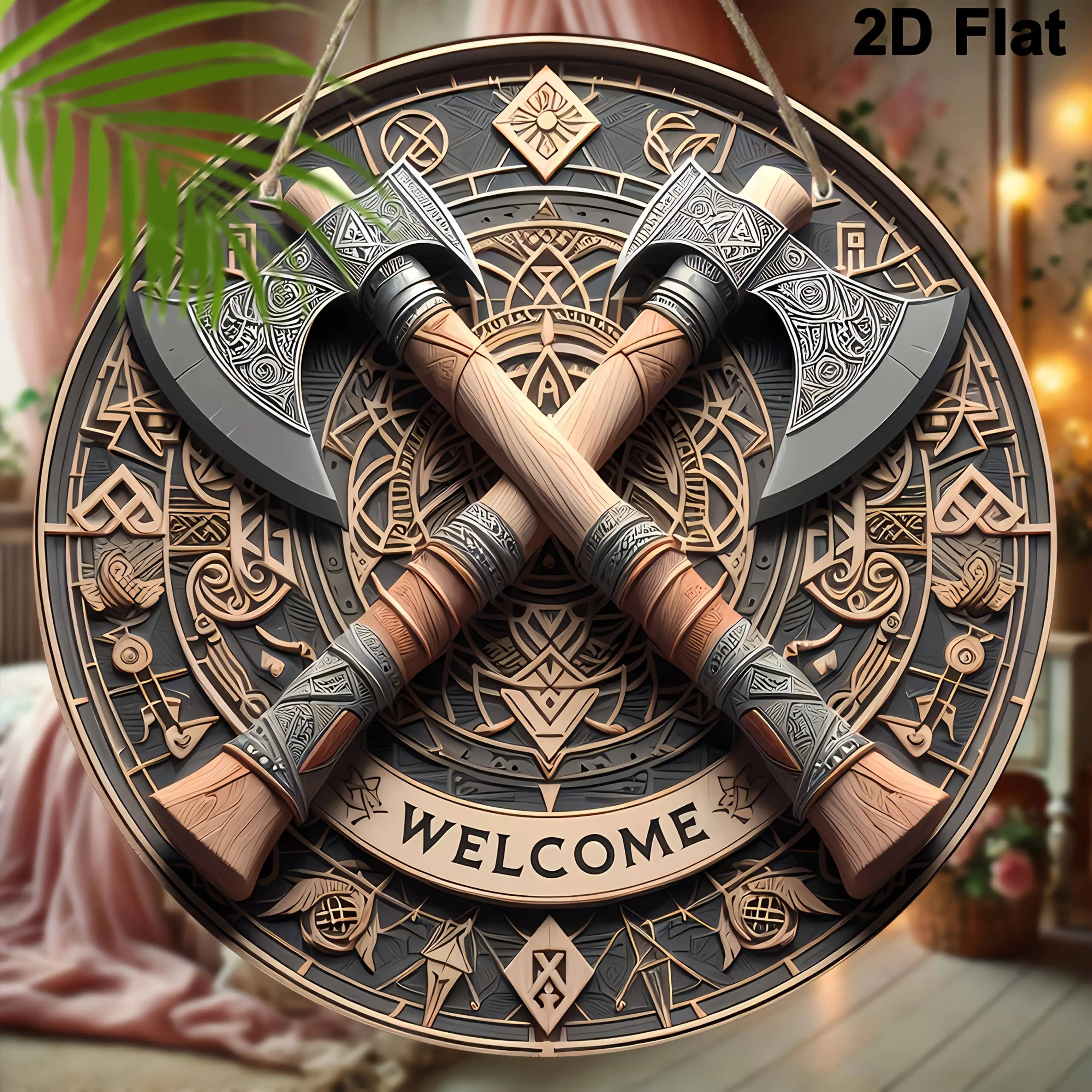 Viking Axes Aluminum Wall Sign