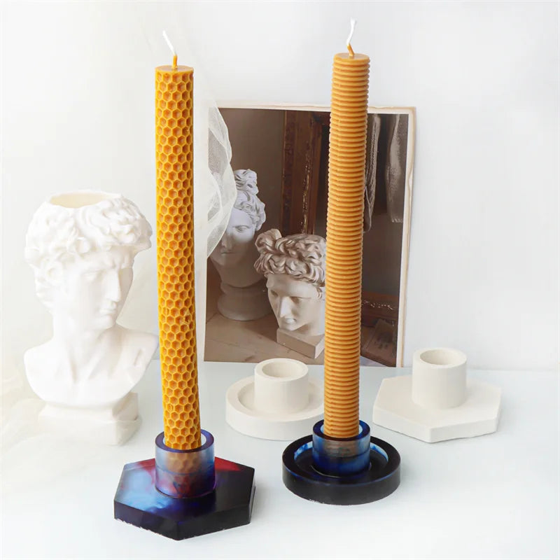 Hexagonal Candlestick Silicone Mold