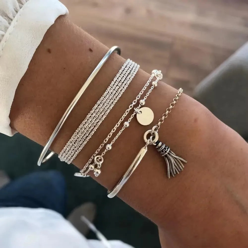 Boho Charm Bracelet Set (6 Pieces)