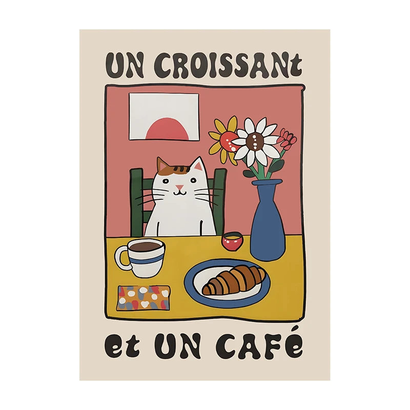 Cat Chef Kitchen Canvas Art