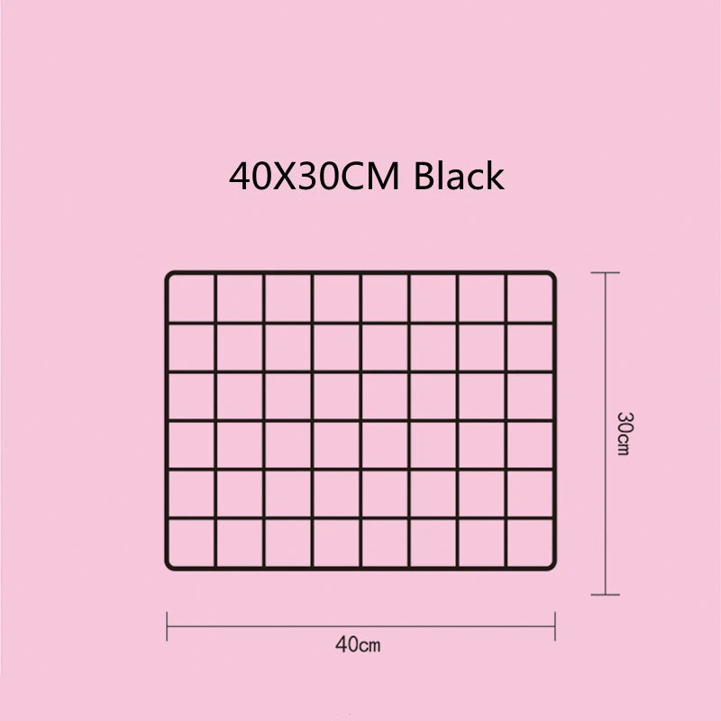 Iron Grid Photo Display Panel
