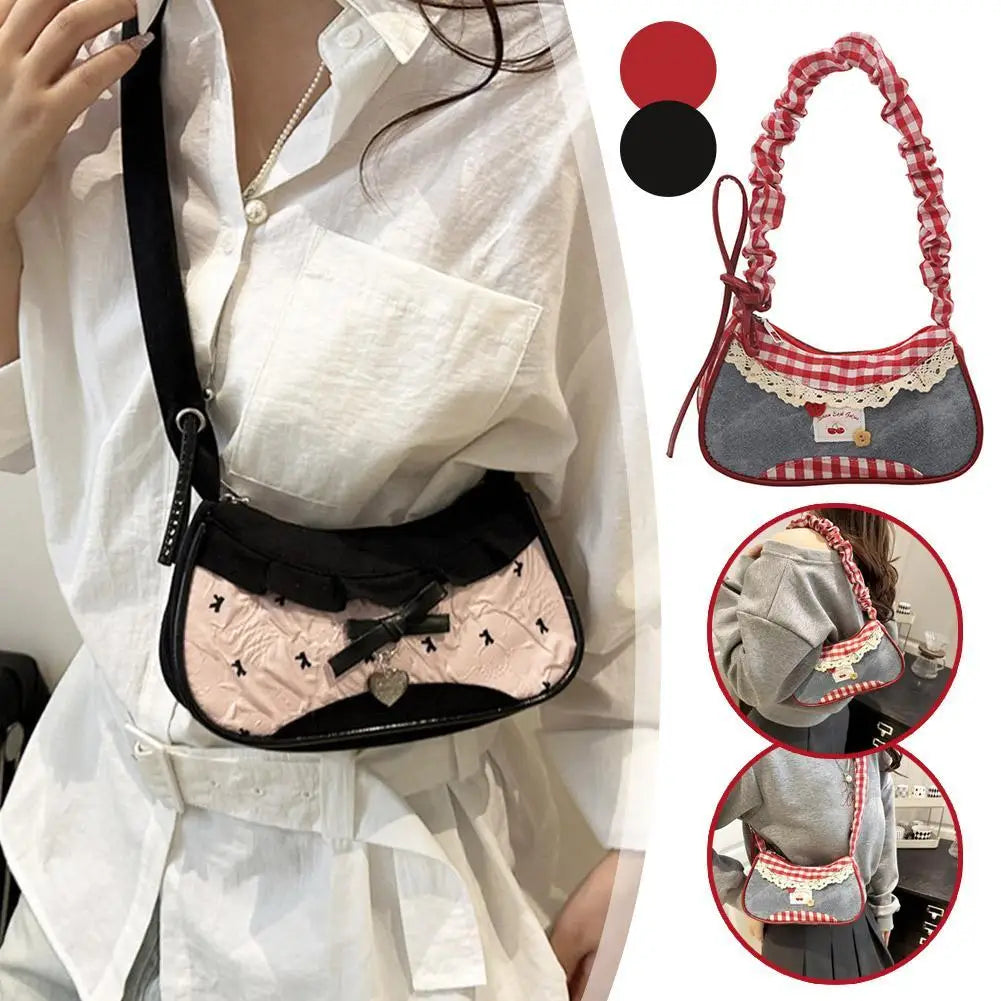 Grid Mini Crossbody Handbag