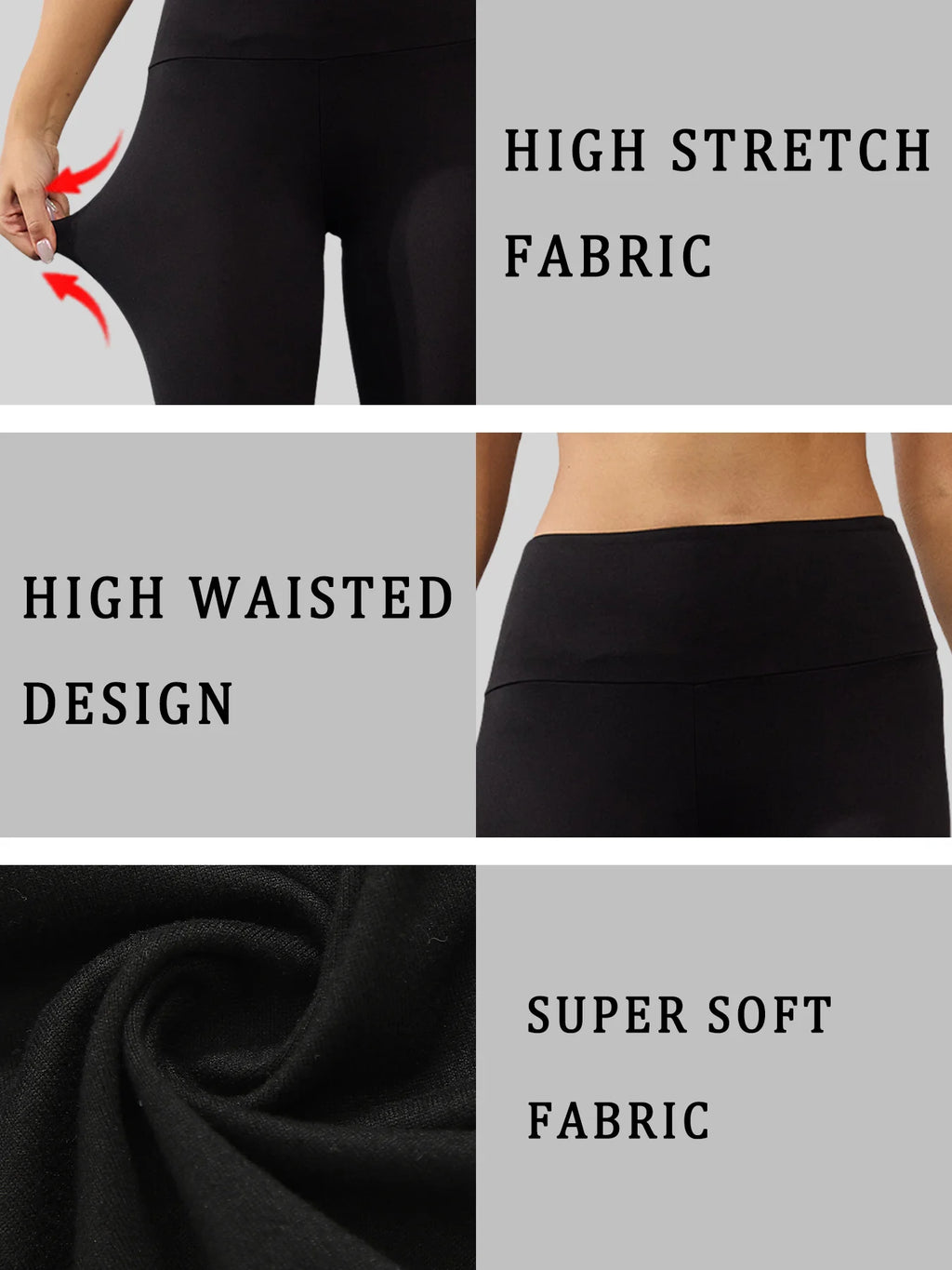 High-Waist Tummy-Control Leggings (3-Pack)