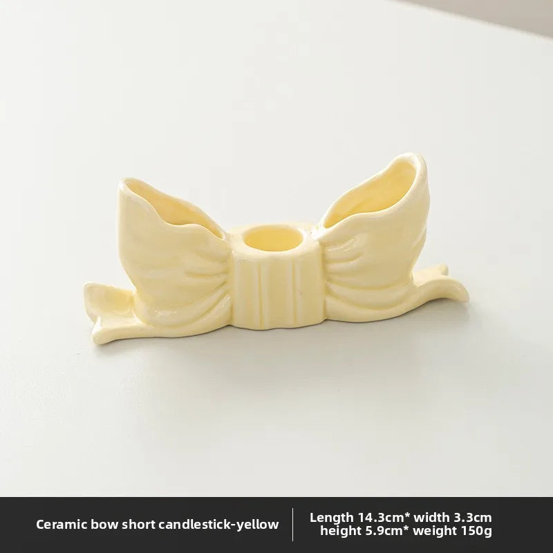 Elegant Bow Candle Holder