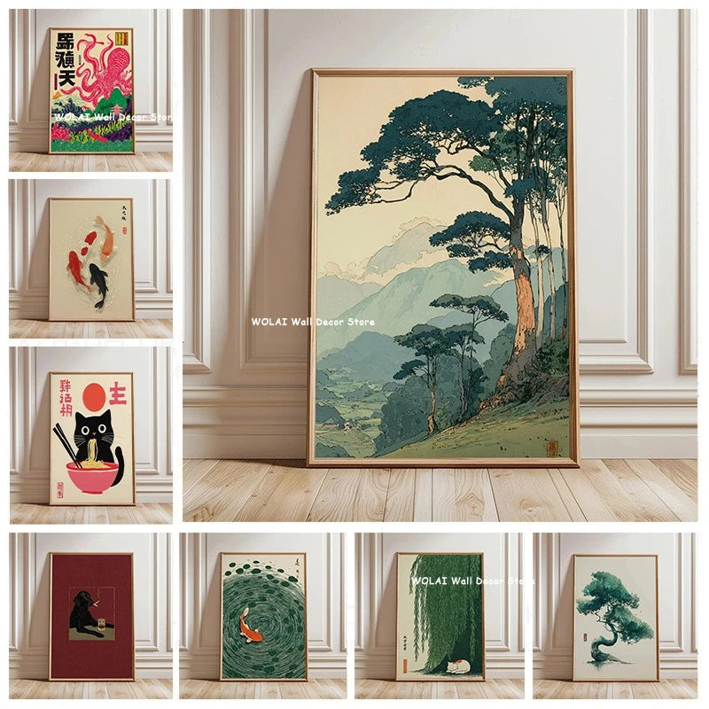 Zen Koi Forest Canvas Wall Art