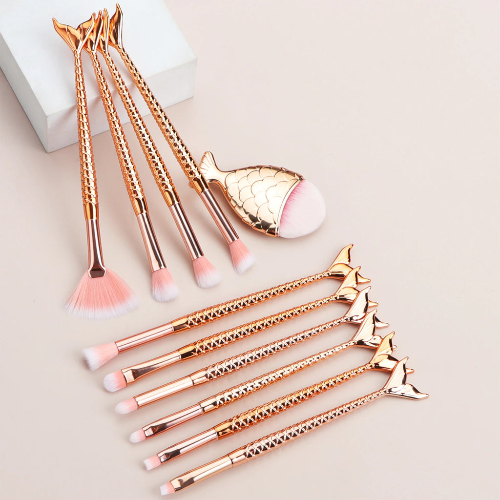 Mermaid Makeup Brush Set (11 pcs)