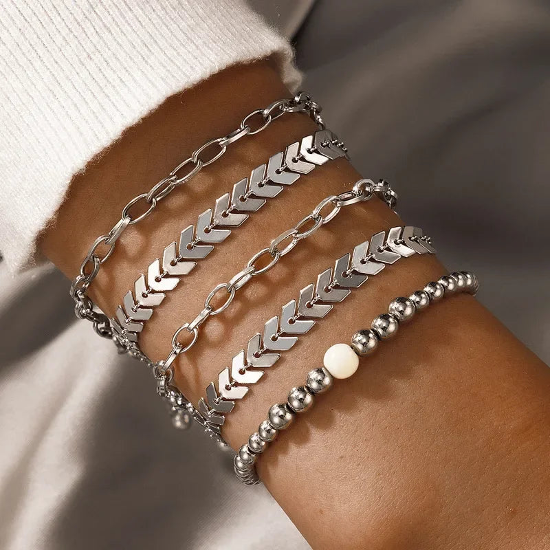 Boho Charm Bracelet Set (6 Pieces)