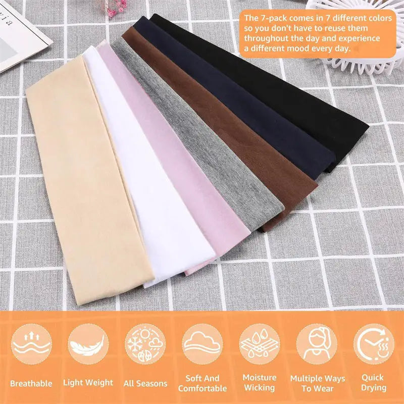 Yoga Sports Headbands (7-Pack)
