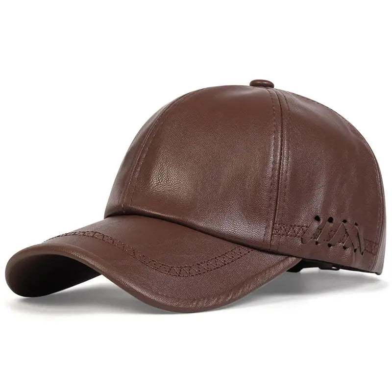 Leather Baseball Cap