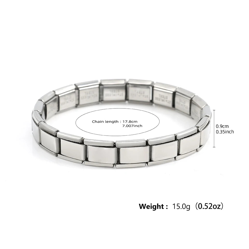 Italian Square Link Bracelet
