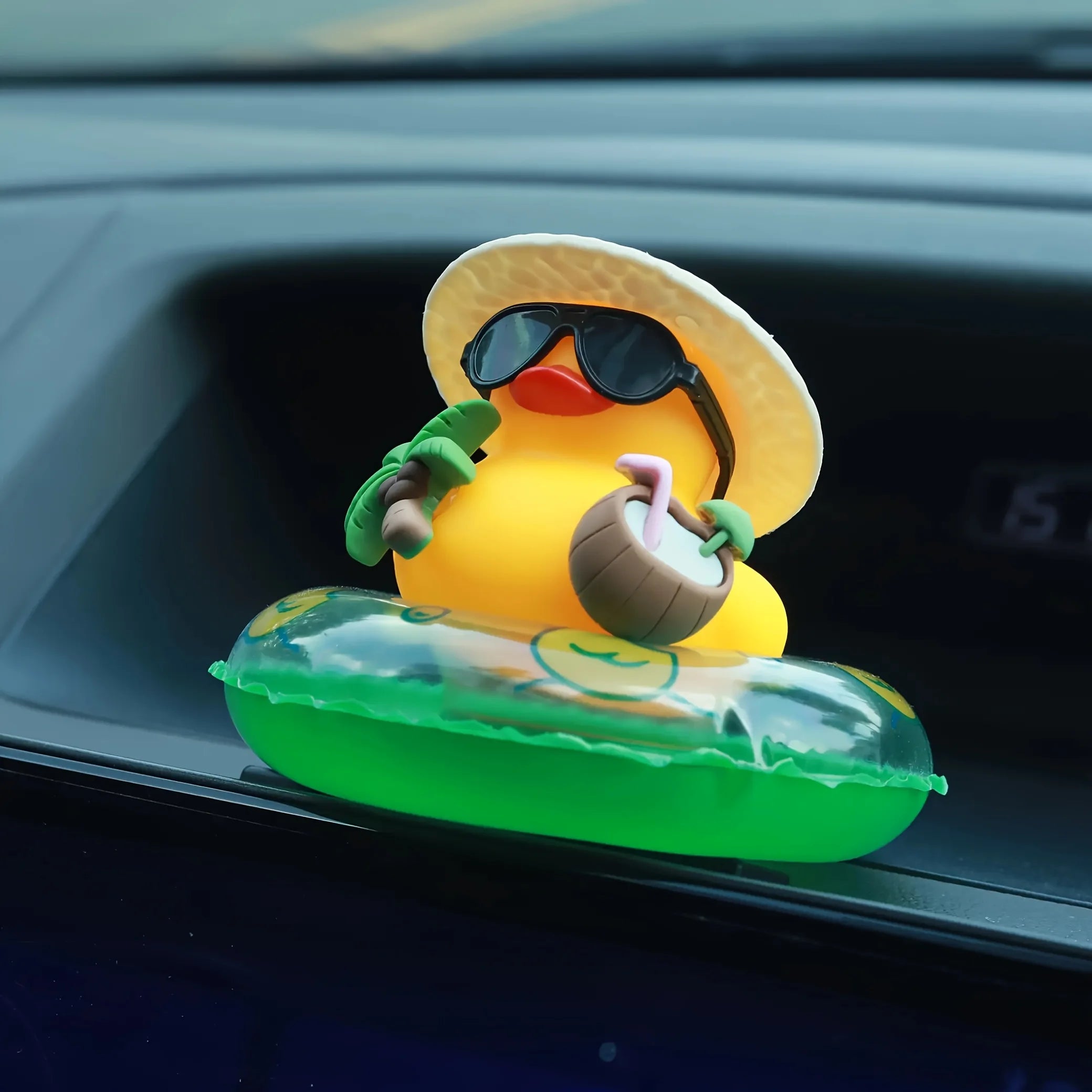 Beach Duck Car Dashboard Ornament