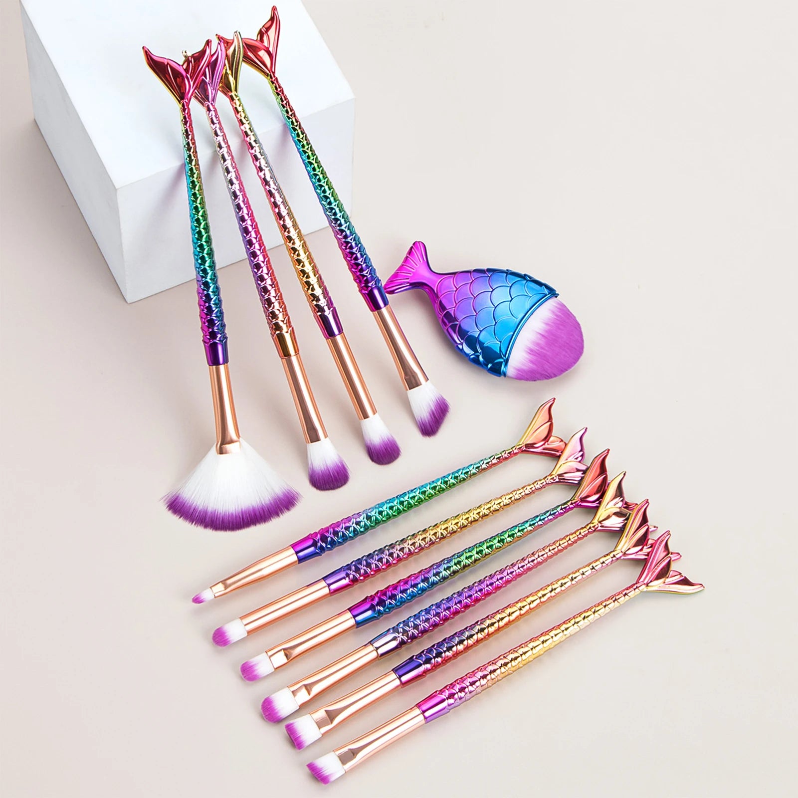 Mermaid Makeup Brush Set (11 pcs)