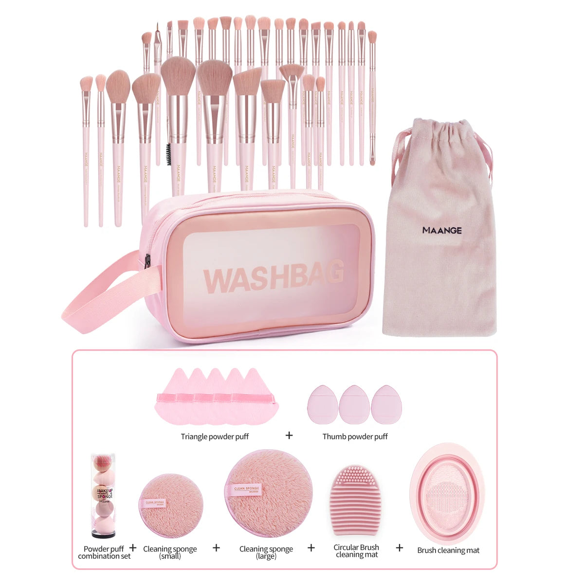 MAANGE 30-Piece Foundation Brush Set
