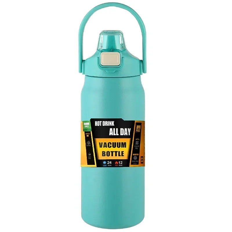 Insulated Sports Thermos with Straw