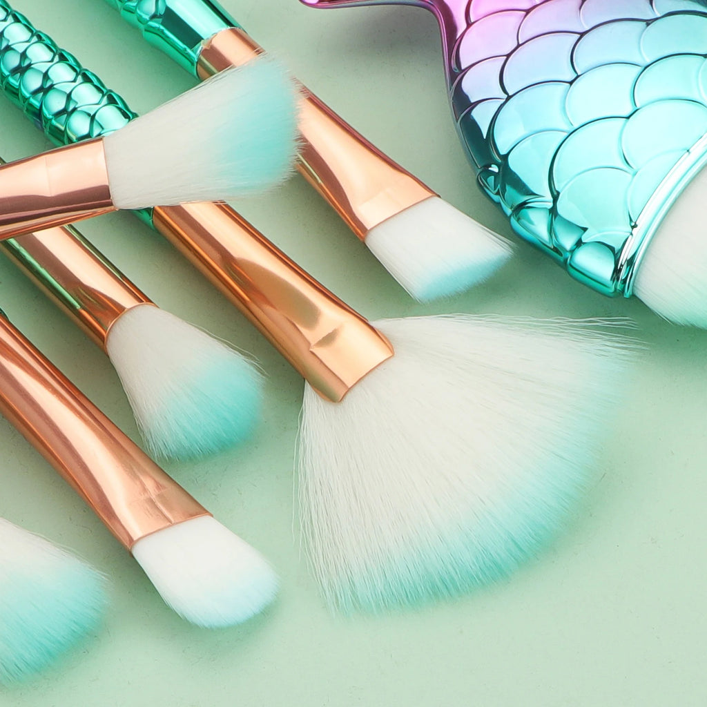 Mermaid Makeup Brush Set (11 pcs)