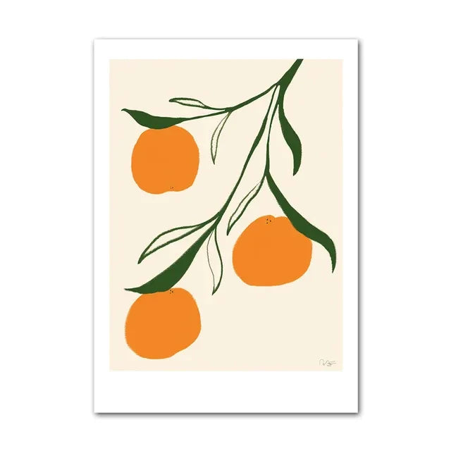 Minimalist Lemon Vase Wall Art