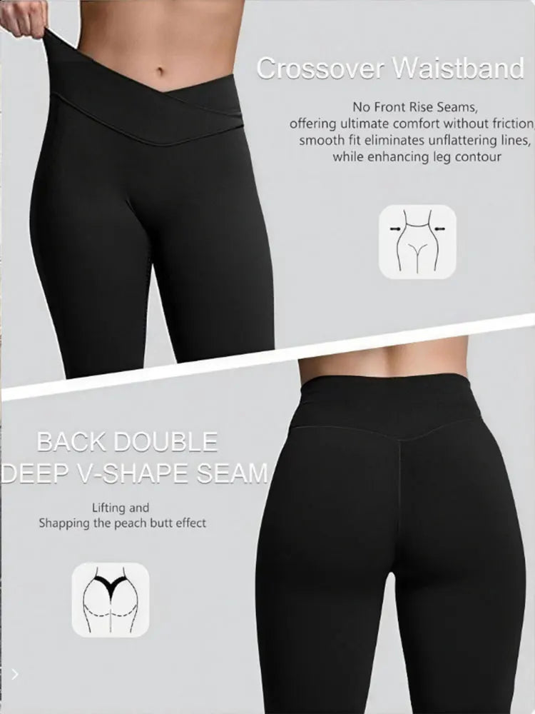 Cross-Waist Booty-Lift Yoga Leggings