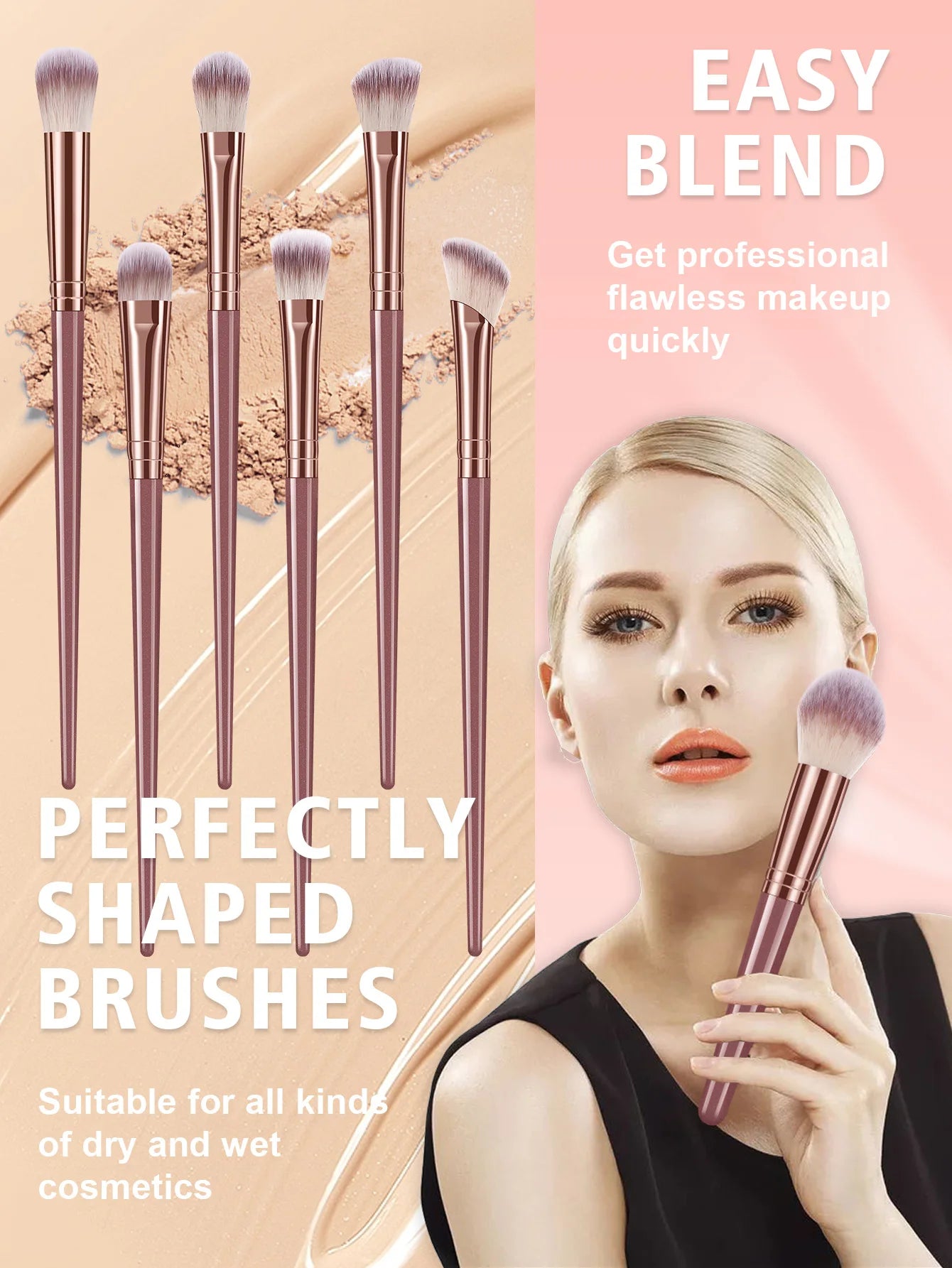 68-Piece Makeup Set with Puffs