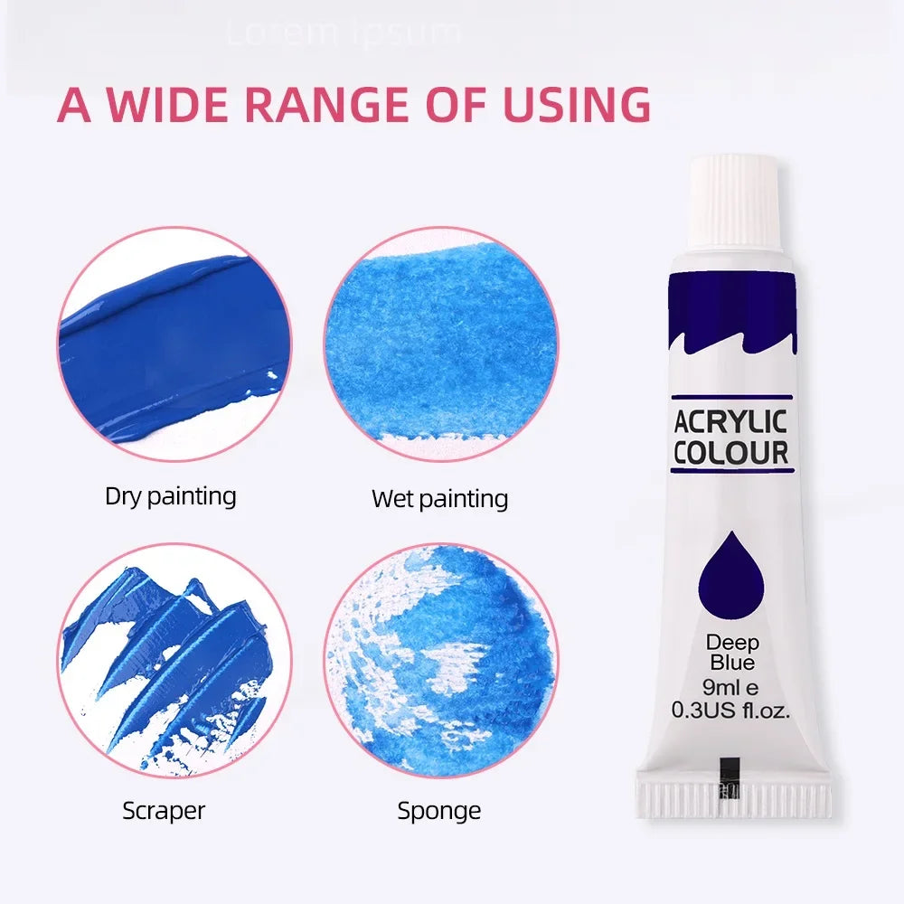 12-Color Acrylic Paint Set