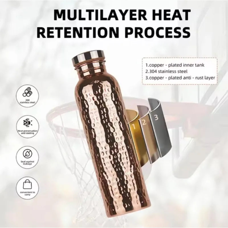 800ml Copper Sports Water Bottle