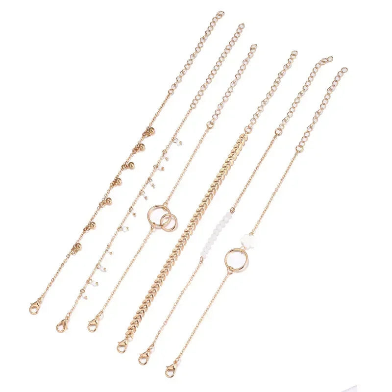 Boho Charm Bracelet Set (6 Pieces)
