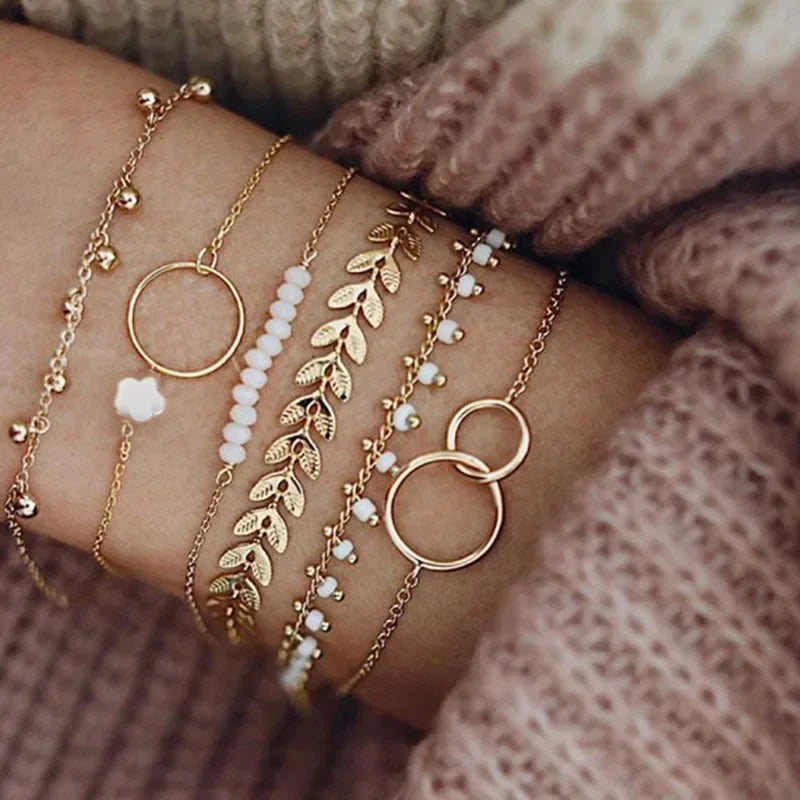Boho Charm Bracelet Set (6 Pieces)