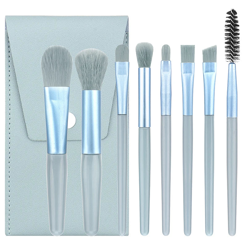 Portable 8-Piece Makeup Brush Set