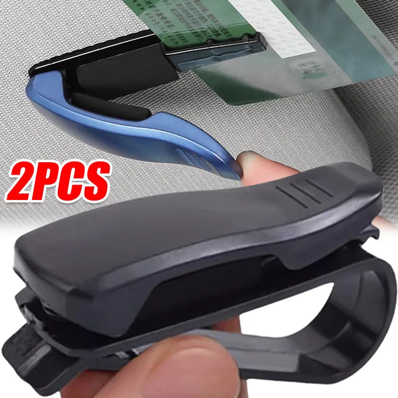 Car Visor Glasses & Card Holder (2-Pack)