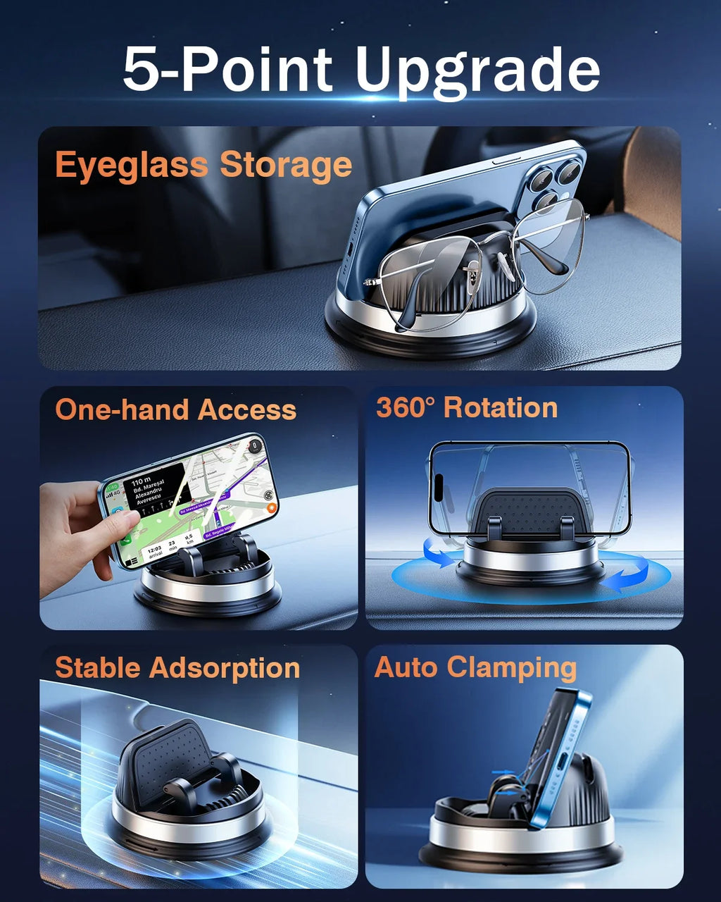 360° Car Phone & Tablet Mount