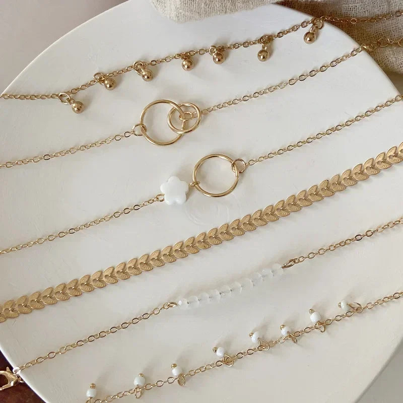 Boho Charm Bracelet Set (6 Pieces)