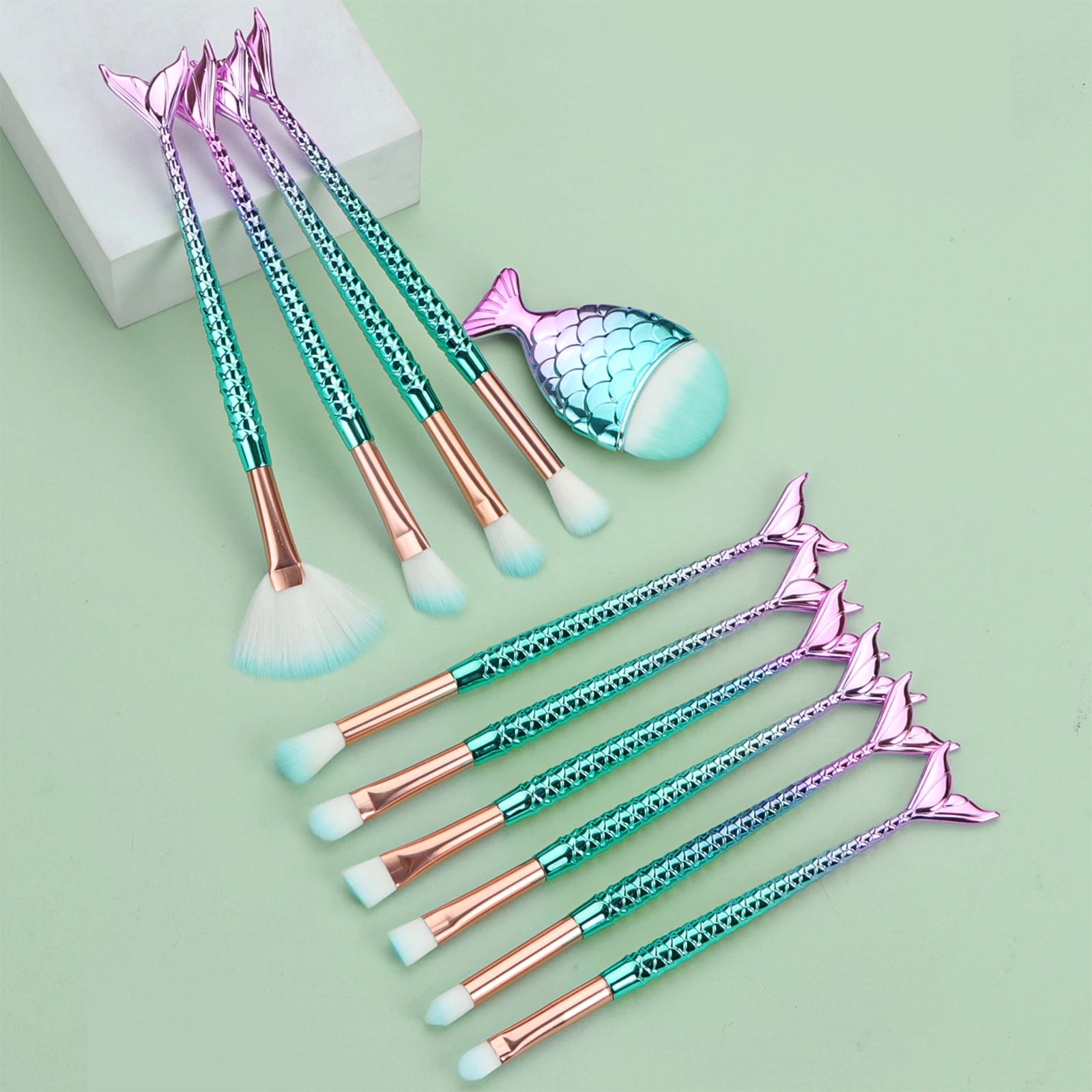 Mermaid Makeup Brush Set (11 pcs)