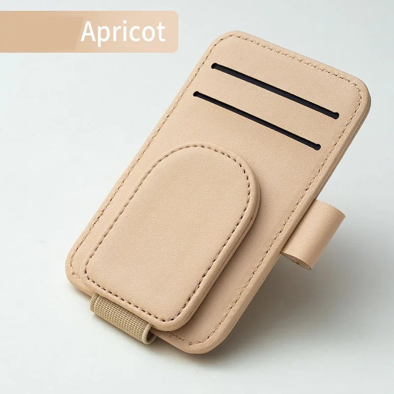 Leather Car Glasses Clip