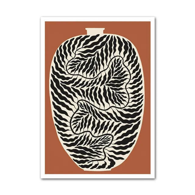 Minimalist Lemon Vase Wall Art