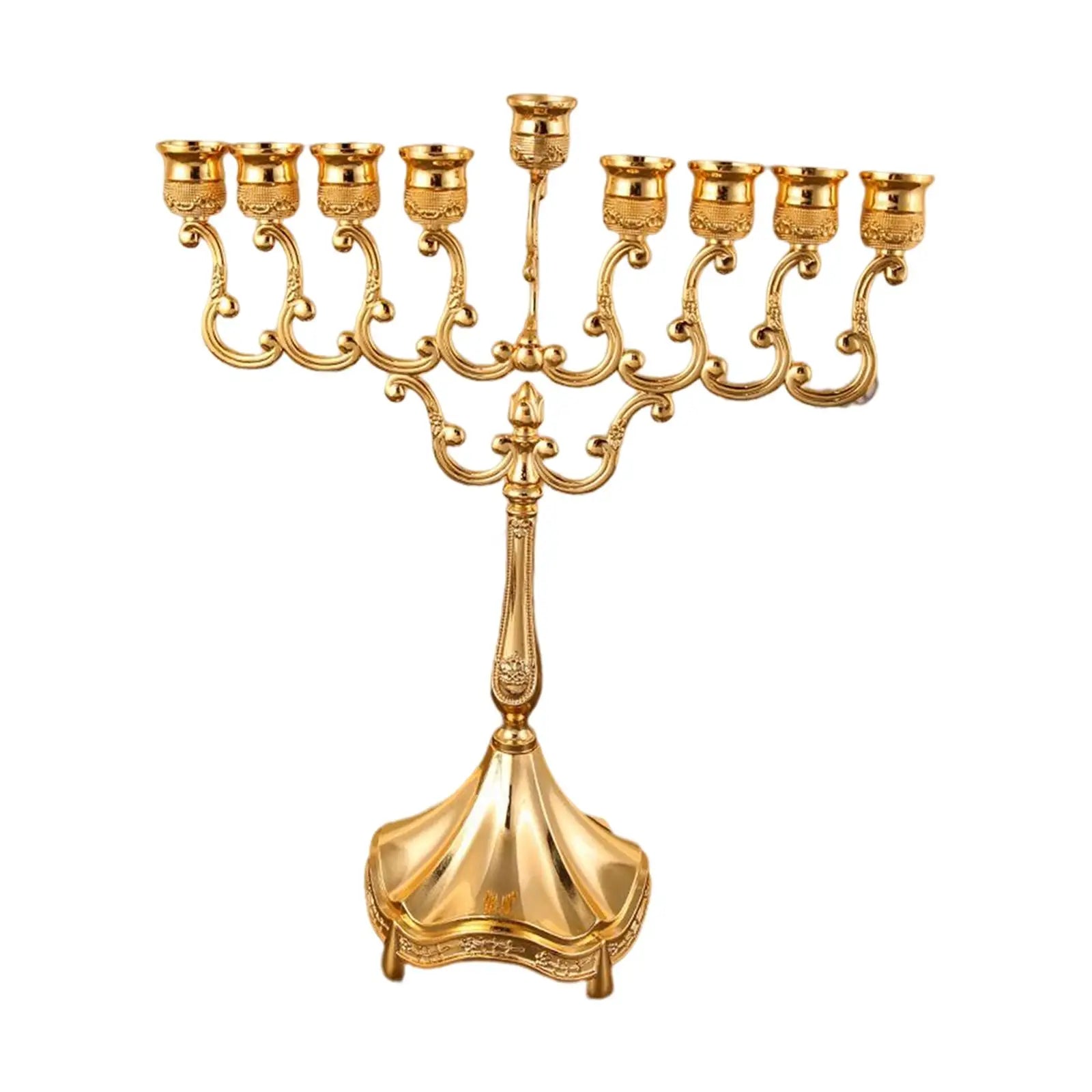 9-Branch Menorah Candle Holder