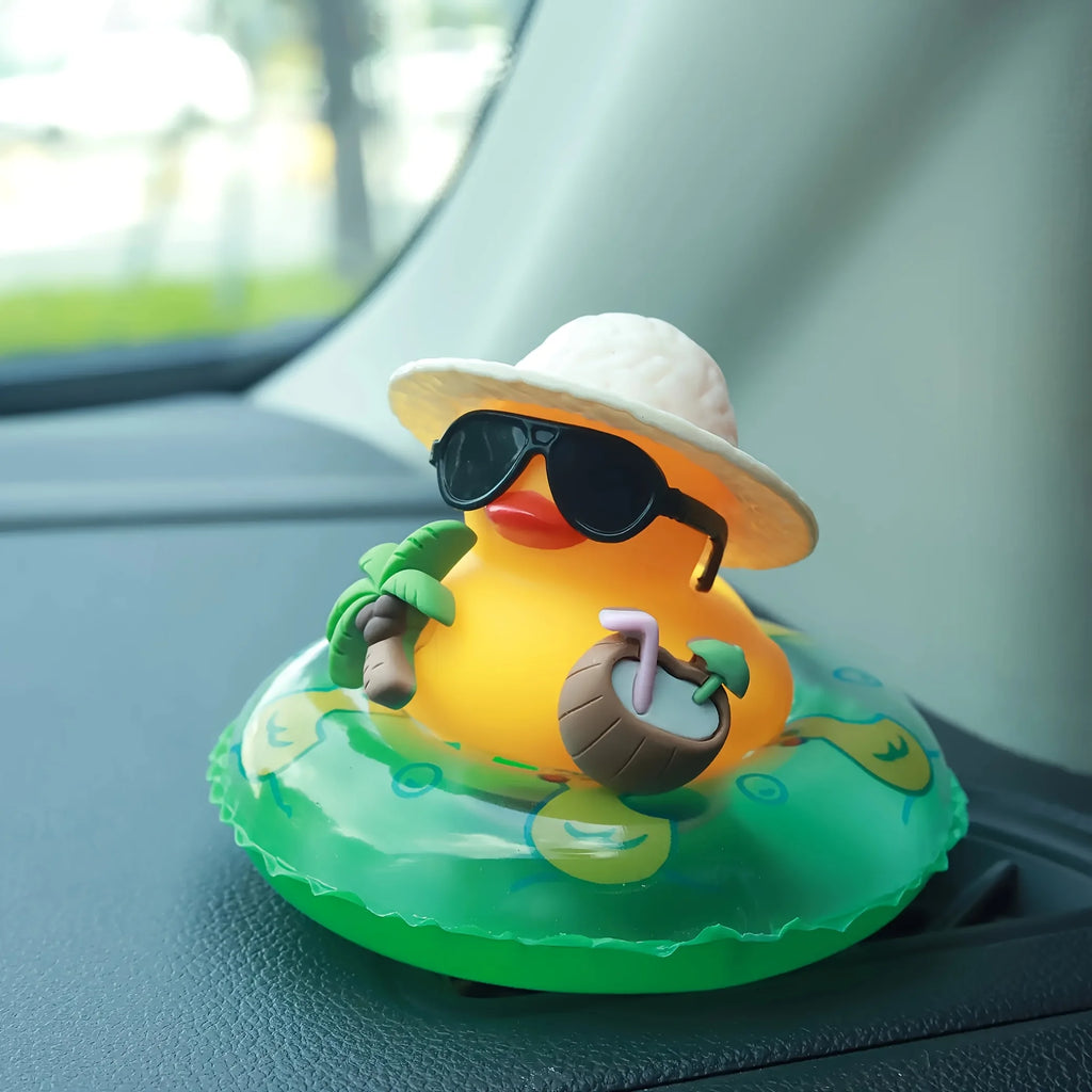 Beach Duck Car Dashboard Ornament