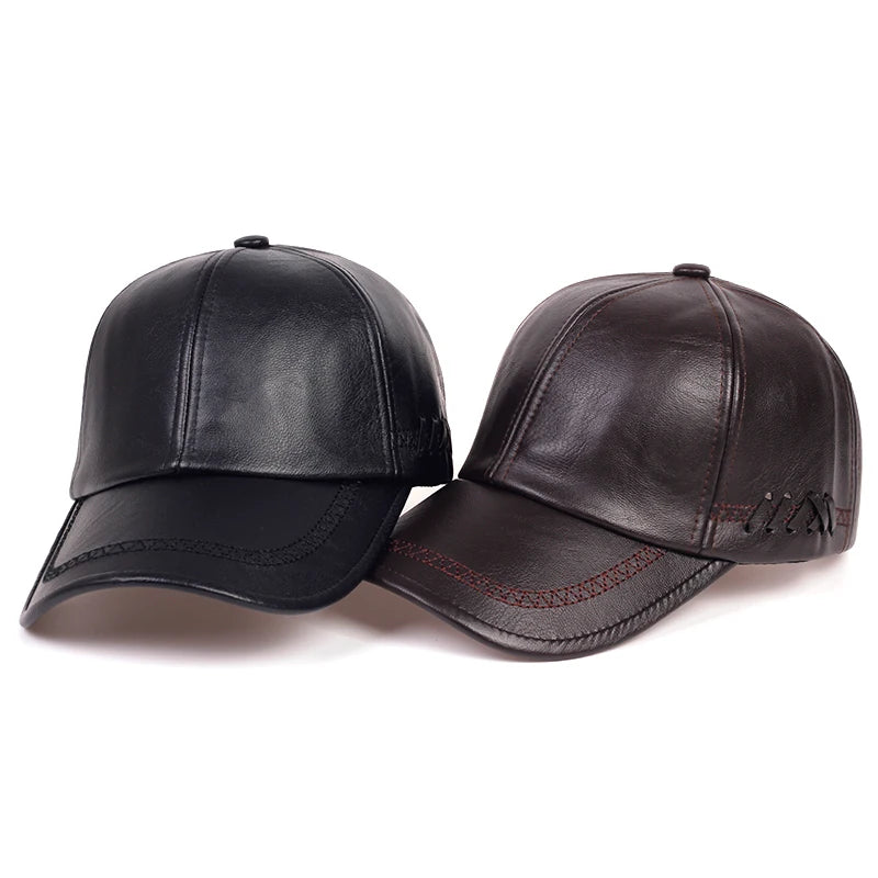 Leather Baseball Cap