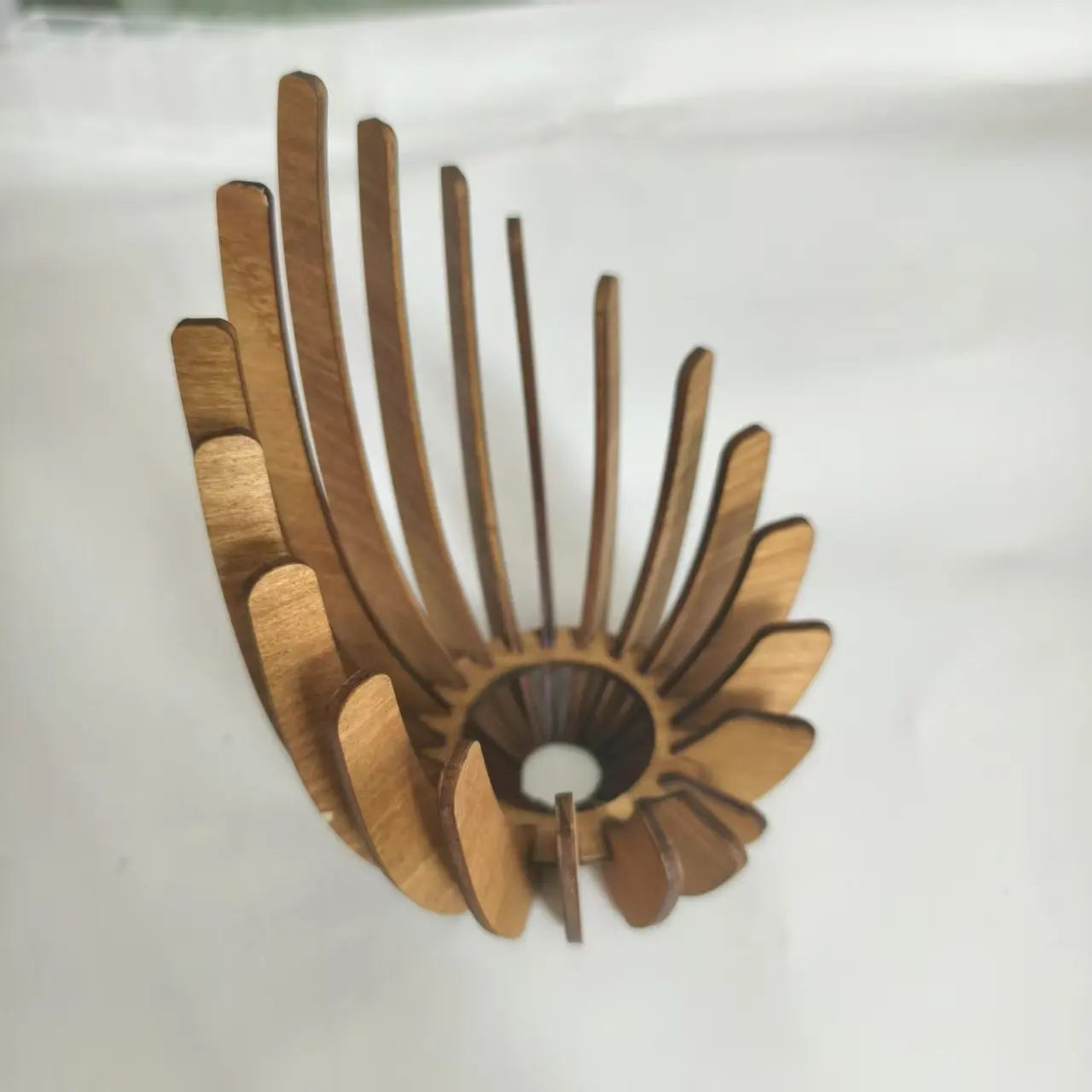 Wooden Lotus Tea Light Holder