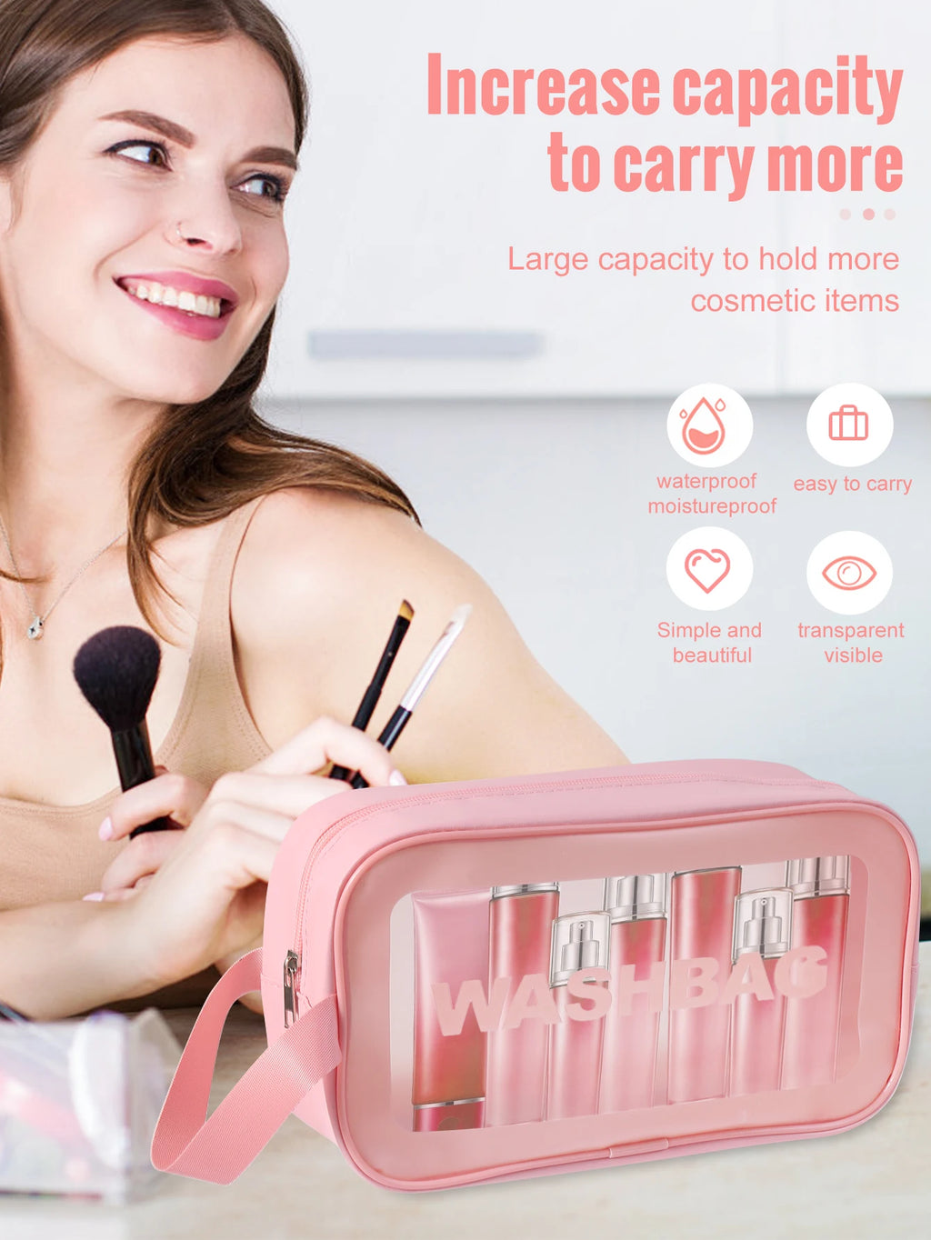 50-Piece Makeup Kit with Bag